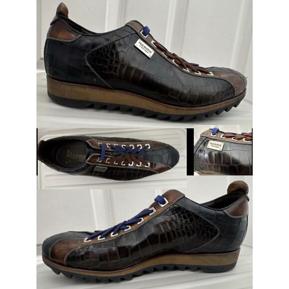 Harris Firenze Right Shoe Only Mens 9.5 Croc Embossed Leather Italy main image 7